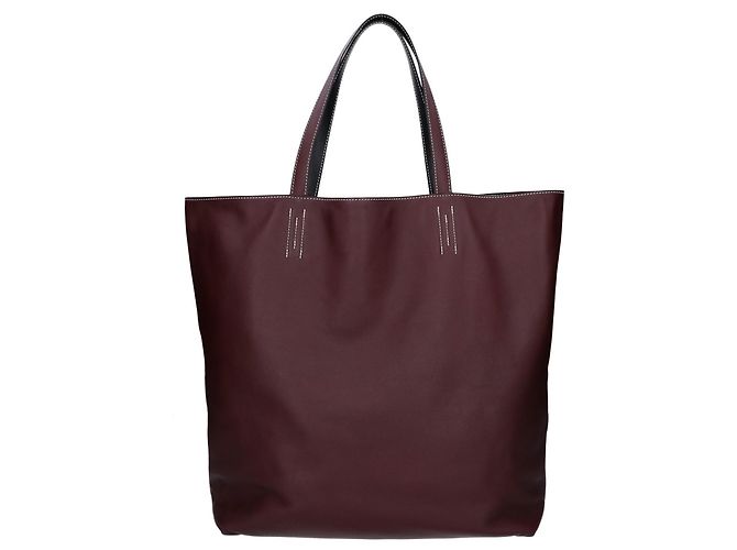 Hermès HERMES Double Sens 38 Maxi Swift Wendetasche Schwarz Bordeaux - Ansicht 5