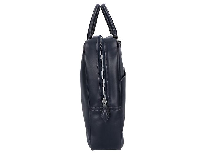 Borsa Hermès Plume Dog 38 Blu - vista 4