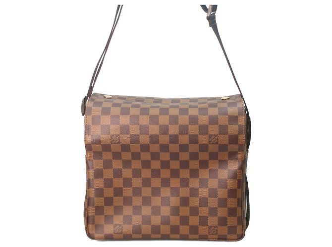 Borsa a Spalla Damier Naviglio Louis Vuitton Marrone - vista 3