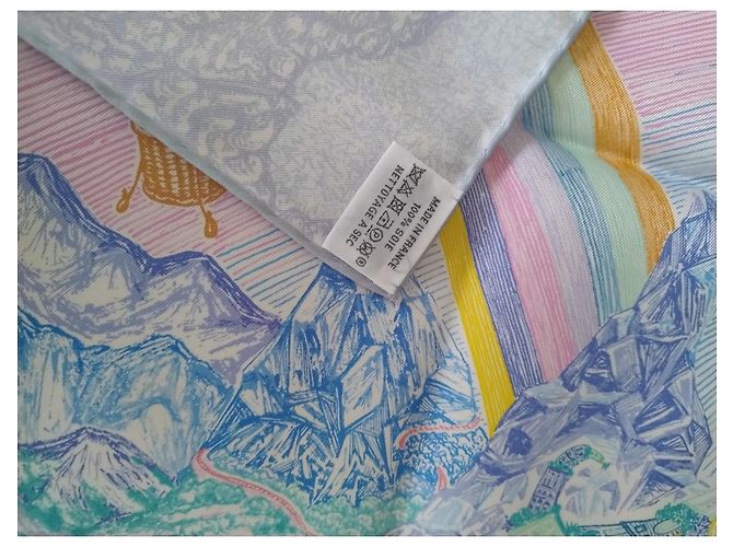 Hermès Bufanda cuadrada Les Folies du Faubourg de seda 90 Multicolor - vista 10