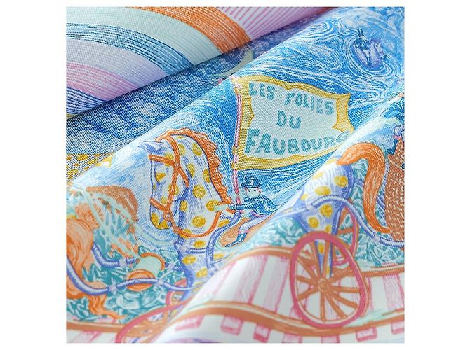 Hermès Bufanda cuadrada Les Folies du Faubourg de seda 90 Multicolor - vista 2