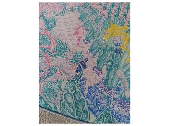 Hermès Bufanda cuadrada Les Folies du Faubourg de seda 90 Multicolor - vista 5