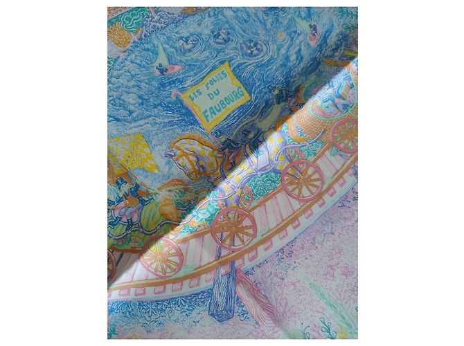 Hermès Bufanda cuadrada Les Folies du Faubourg de seda 90 Multicolor - vista 6