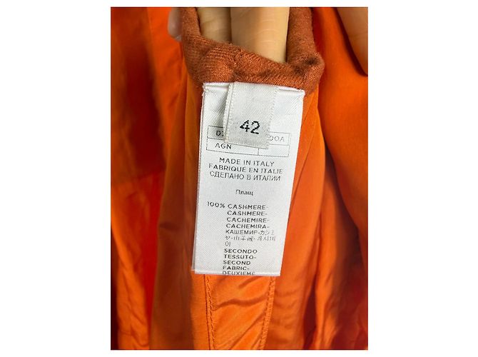 Agnona orange Kleid mit braunem Jacket - Ansicht 4