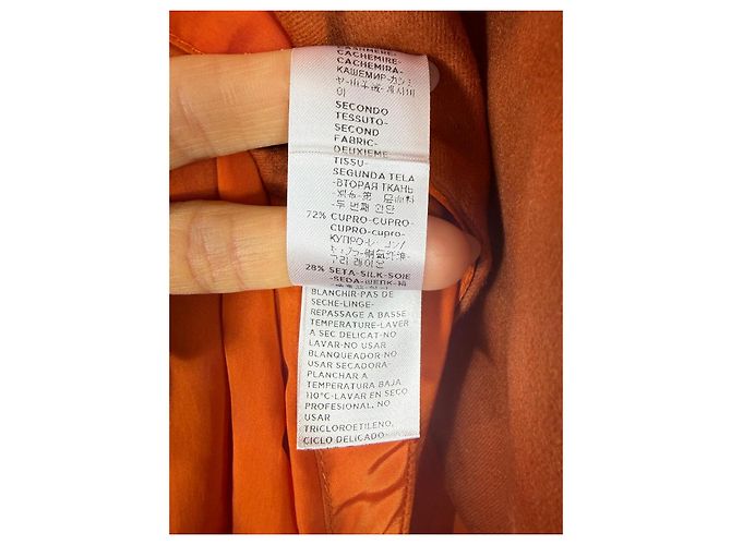 Agnona orange Kleid mit braunem Jacket - Ansicht 5