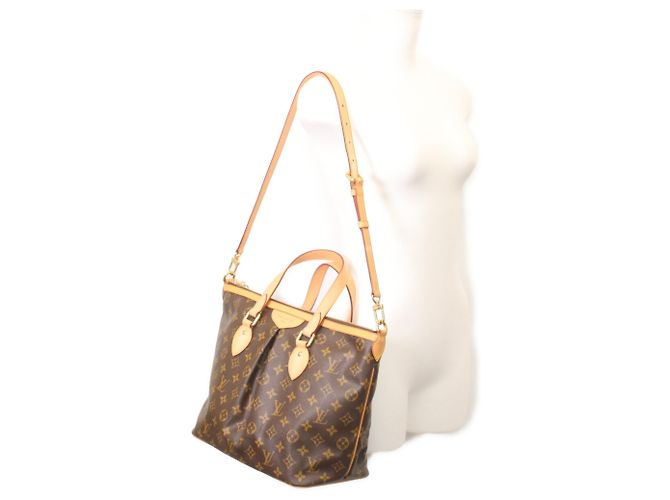 Borsa Tote Palermo PM Monogram Louis Vuitton Marrone - vista 8
