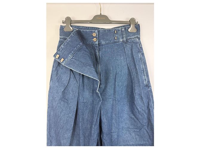 Loewe Jeans mit weitem Bein Blau - Ansicht 3