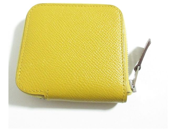 Hermès Monedero de seda Azap Mini HERMES Amarillo - view 2