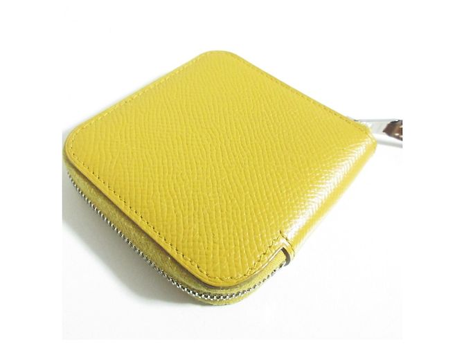 Hermès Monedero de seda Azap Mini HERMES Amarillo - view 3