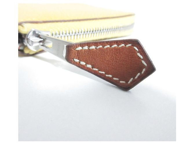 Hermès Monedero de seda Azap Mini HERMES Amarillo - view 7