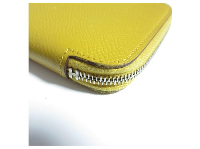 Hermès Monedero de seda Azap Mini HERMES Amarillo - view 8