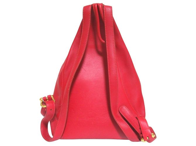 Loewe Vintage Anton Leder-Rucksack Rot - Ansicht 2