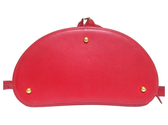 Loewe Vintage Anton Leder-Rucksack Rot - Ansicht 3