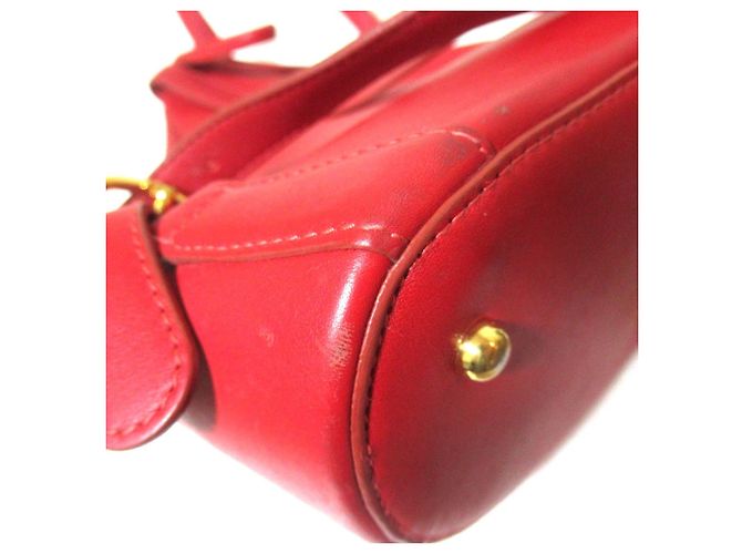 Loewe Vintage Anton Leder-Rucksack Rot - Ansicht 6