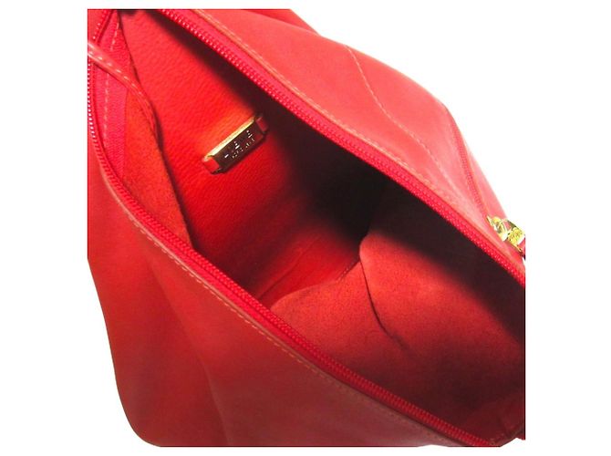Loewe Vintage Anton Leder-Rucksack Rot - Ansicht 7