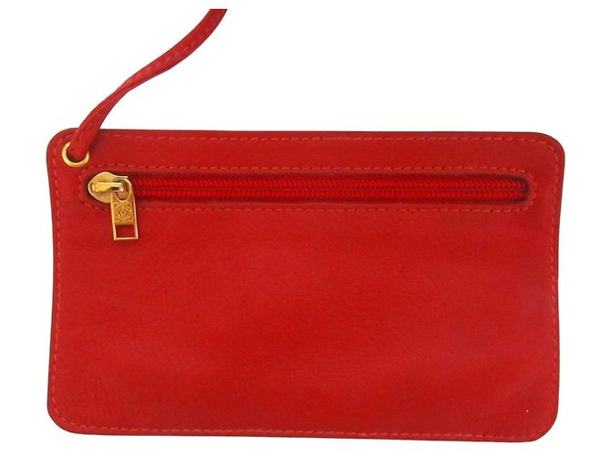 Loewe Vintage Anton Leder-Rucksack Rot - Ansicht 8