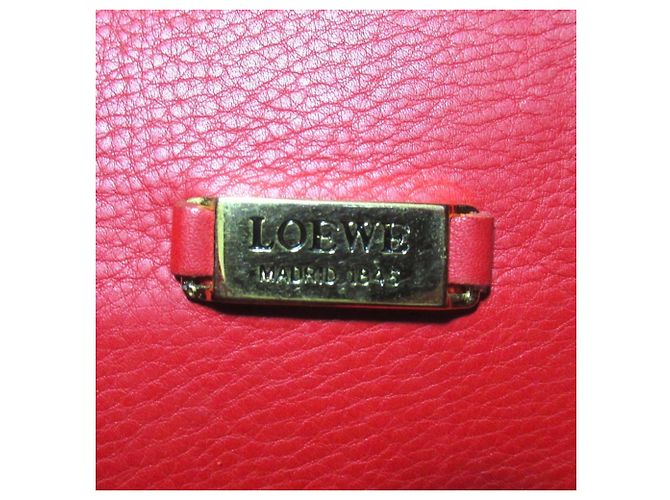 Loewe Vintage Anton Leder-Rucksack Rot - Ansicht 9