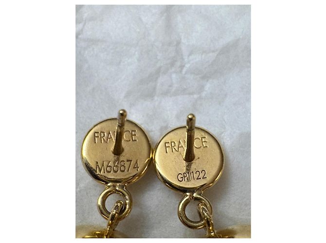 Orecchini vintage Louis Vuitton con cristalli Swarovski Rosso D'oro Corallo Gold hardware - vista 7