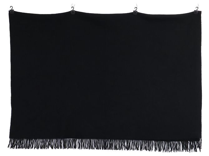 Xale de cashmere preto Hermès - vista 2