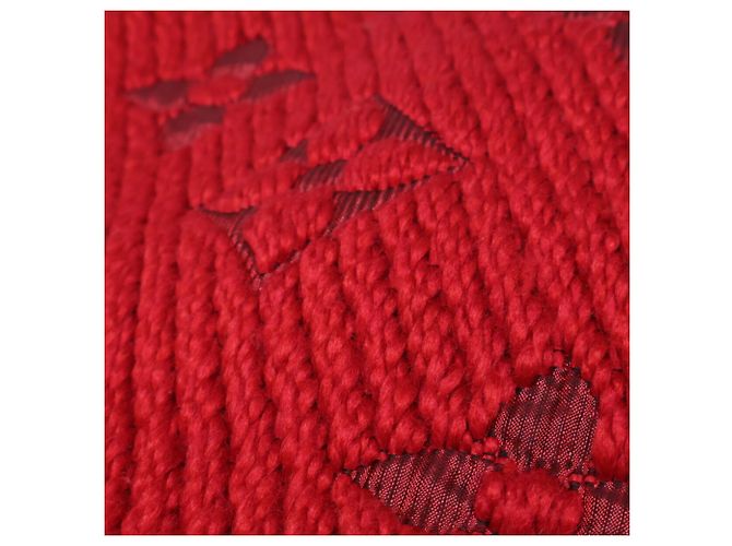 Stola in lana rossa Louis Vuitton Rosso - vista 7
