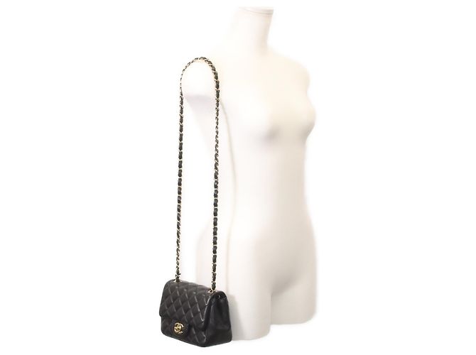 Chanel Black Lambskin Mini Matelassé Shoulder Bag - view 14