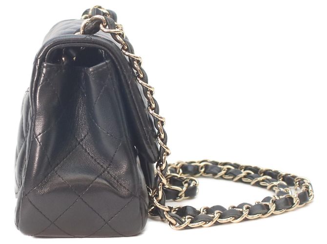 Chanel Black Lambskin Mini Matelassé Shoulder Bag - view 4