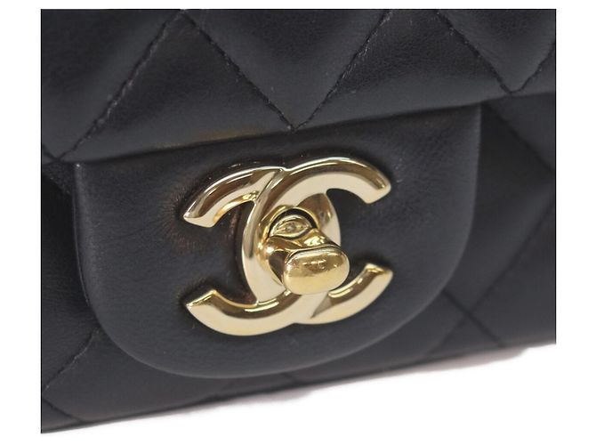 Chanel Black Lambskin Mini Matelassé Shoulder Bag - view 6