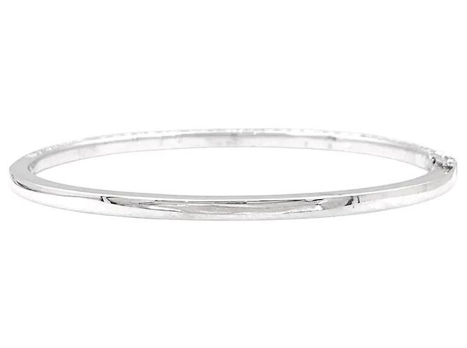 Autre Marque Bracciale rigido, oro bianco e diamanti. - vista 5