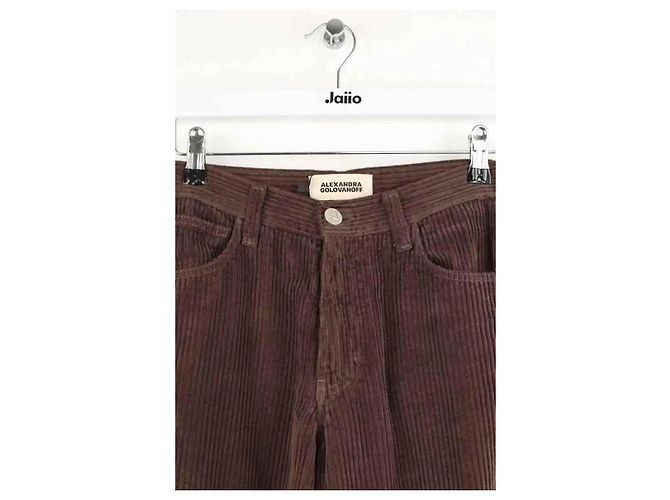 Alexandra Golovanoff Pantalones marrones Castaño - vista 2