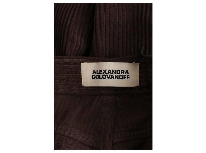 Alexandra Golovanoff Pantalones marrones Castaño - vista 5