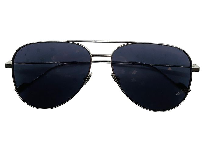 Occhiali da sole aviator Super Stars in titanio argento Saint Laurent - vista 10