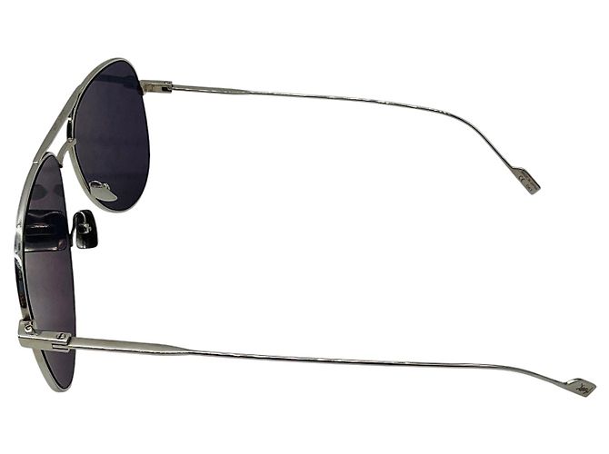 Occhiali da sole aviator Super Stars in titanio argento Saint Laurent - vista 3