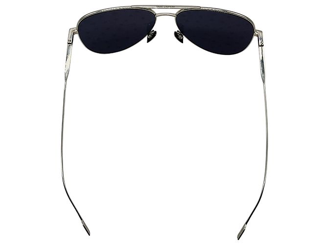 Occhiali da sole aviator Super Stars in titanio argento Saint Laurent - vista 4
