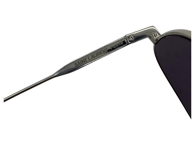 Occhiali da sole aviator Super Stars in titanio argento Saint Laurent - vista 8