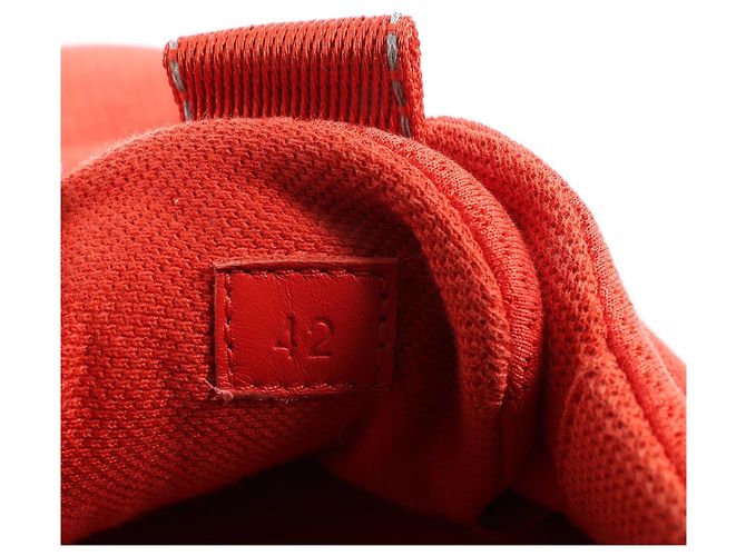 Hermès Leder x Mesh-Stoff Sneaker in Rot, Größe 42 EU Braun - Ansicht 11