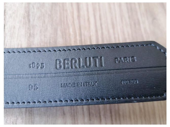Berluti Black Leather Belt - view 5