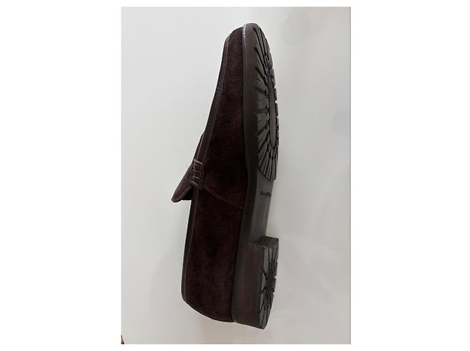 Mocassini in suede marrone Ermenegildo Zegna - vista 5