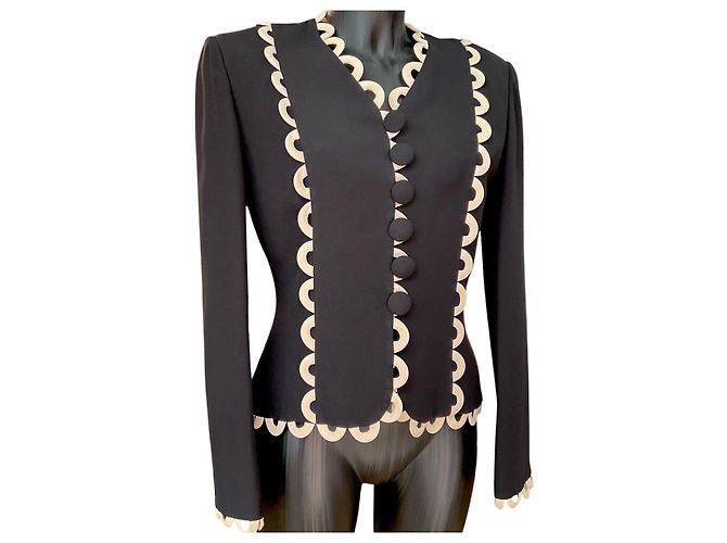 Giacca nera e beige Moschino Cheap & Chic - vista 2