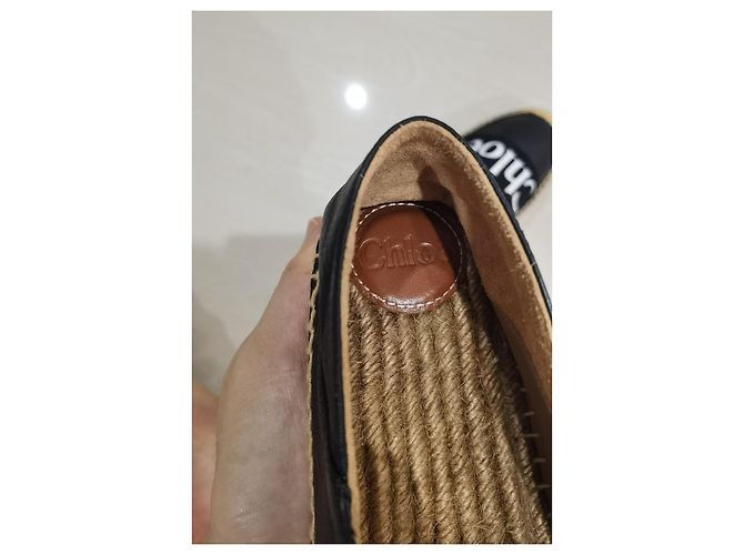 Chloé Woody Leder-Espadrilles - Ansicht 10