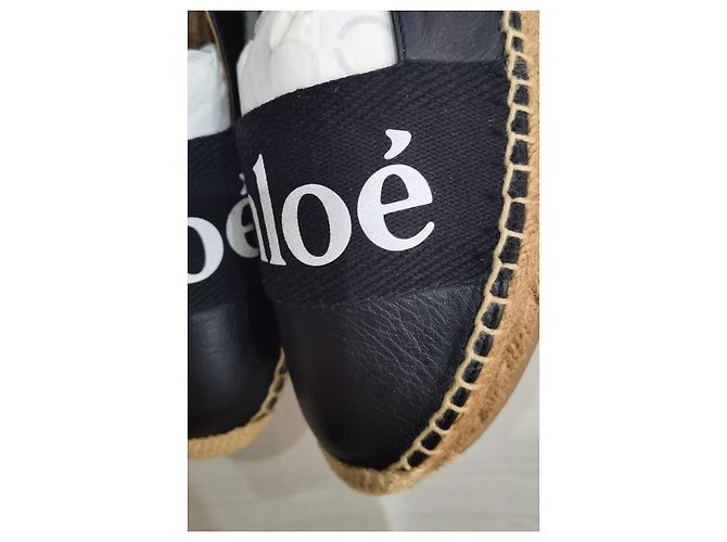 Chloé Woody Leder-Espadrilles - Ansicht 4