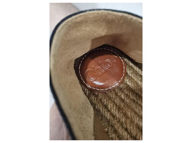 Chloé Woody Leder-Espadrilles - Ansicht 8