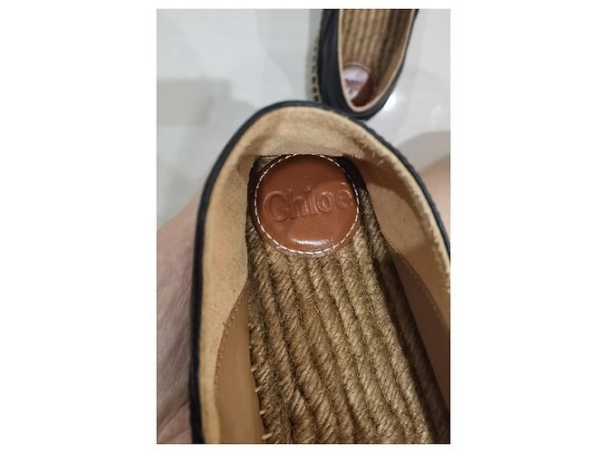 Chloé Woody Leder-Espadrilles - Ansicht 9