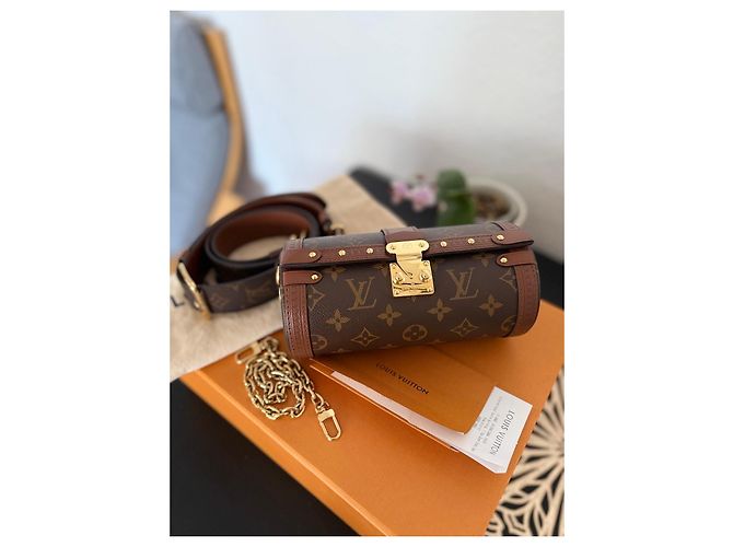 Borsa Trunk Papillon Monogram Louis Vuitton Marrone - vista 3