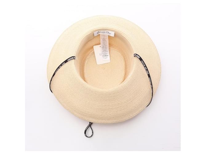 Cappello in canapa Dior Multicolore Beige - vista 3