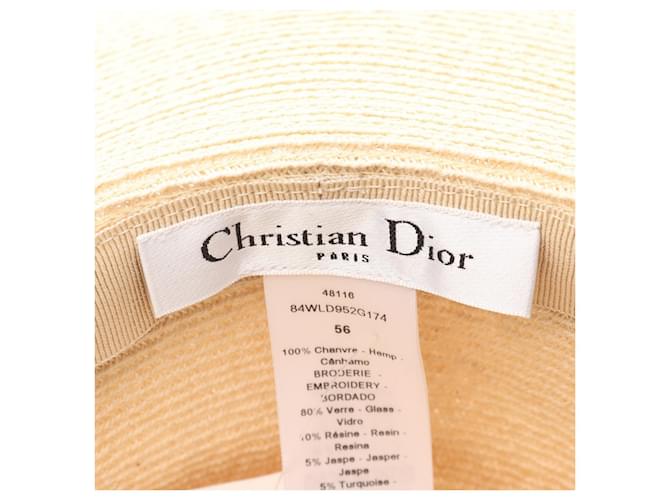 Cappello in canapa Dior Multicolore Beige - vista 4