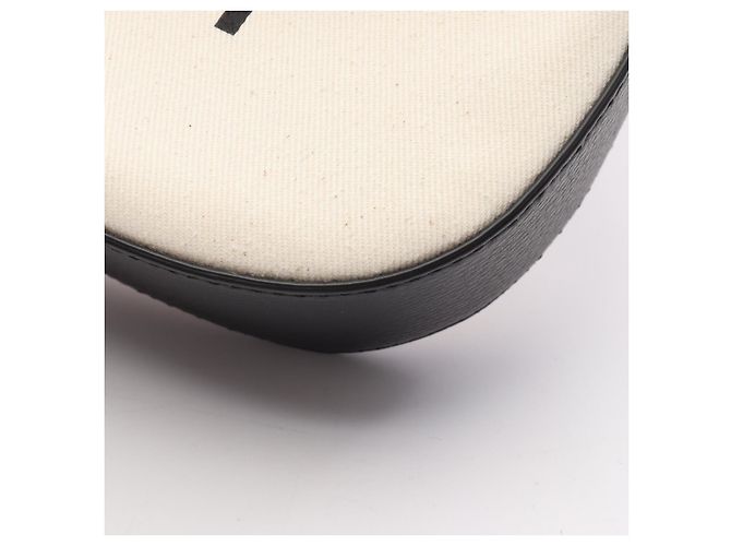 Borsa a Spalla in Tela e Pelle Bally Nero Bianco Crudo - vista 5