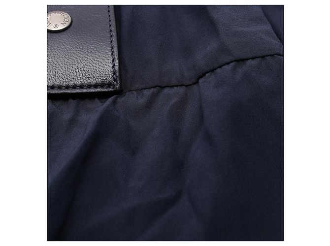 Vestido de seda y cuero Louis Vuitton Azul Azul marino - vista 5