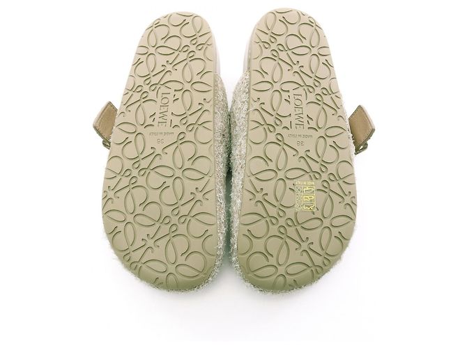 Mule in scamosciato Loewe Ease Buckle Beige - vista 4