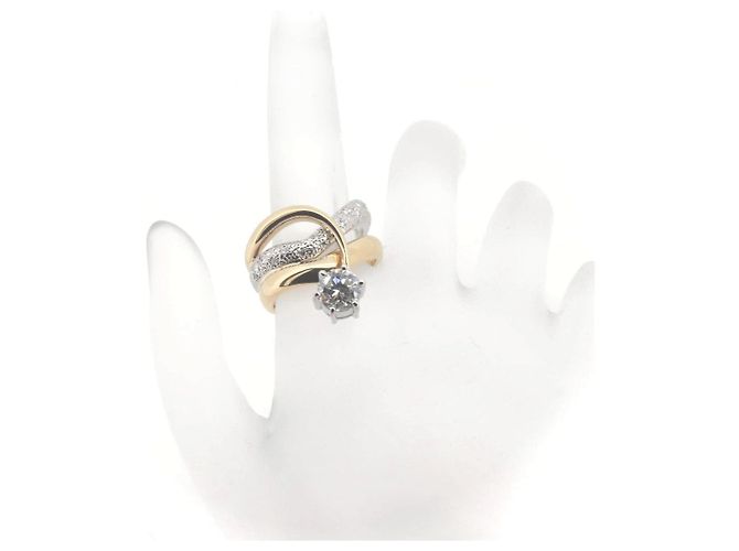 Autre Marque Anillo de diamante Nobuko Ishikawa Au750/PT900 Dorado - vista 8