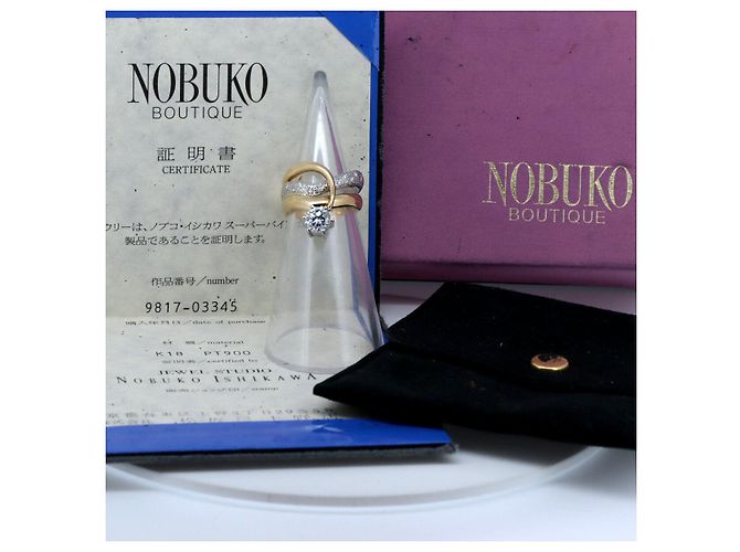 Autre Marque Anillo de diamante Nobuko Ishikawa Au750/PT900 Dorado - vista 9